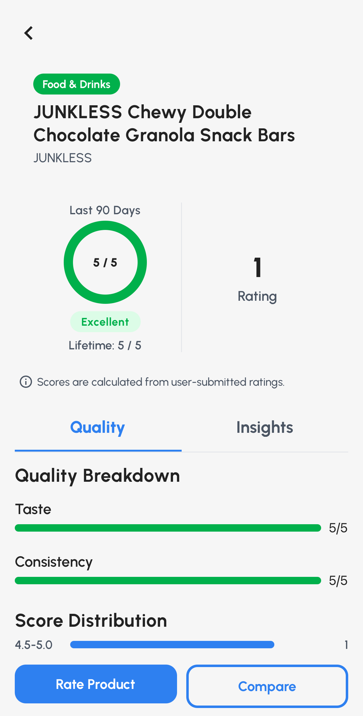 Qualgevity product detail screen
